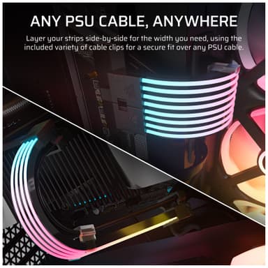 Corsair ARGB PSU kabelstrips (2 stk.)