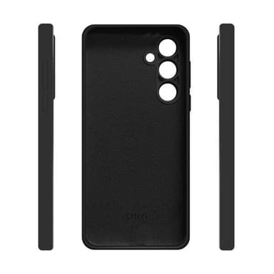 Etteri silikonskall med mikrofiberfôr for Samsung Galaxy S24 FE - Svart