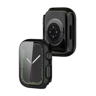 Støtsikker skjermbeskytter for Apple Watch Series 7 45mm - sort