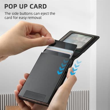 Kunstlærveske med magnet og kortholder for Samsung Galaxy S24 - Svart