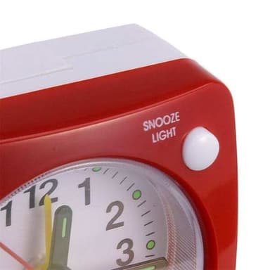 Analog vekkerklokke med snooze og lydløs drift