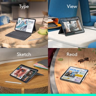 Logitech Combo Touch tastaturdeksel for iPad Pro 11 (M4) (grafitt)