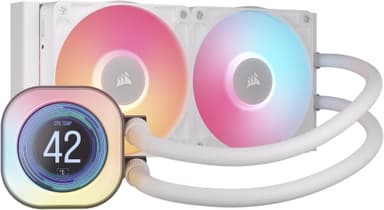 Corsair iCUE LINK TITAN 240mm RX LCD CPU vannkjøler (hvit)