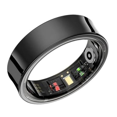 R09 Smart Ring med pulsmåling og flere treningsmoduser Størrelse 10 - Svart