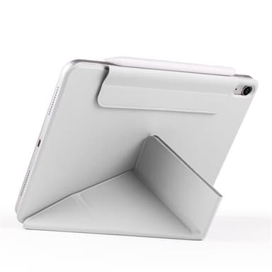 Kunstlærveske med stativ og magneter for iPad 10. generasjon 10.9 2022 - Grå