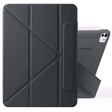 Kunstlærveske med stativ og magneter for iPad Pro 11 2024 - Svart