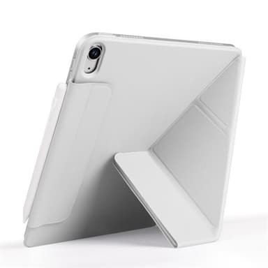 Kunstlærveske med stativ og magneter for iPad 10. generasjon 10.9 2022 - Grå