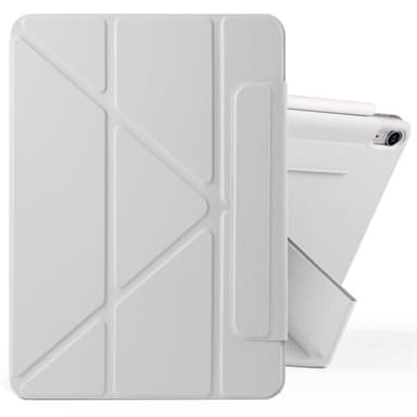 Kunstlærveske med stativ og magneter for iPad 10. generasjon 10.9 2022 - Grå