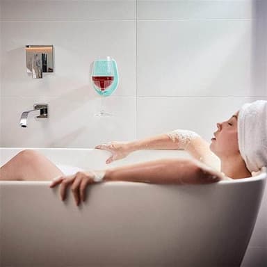 Vinglassholder med sugekopp - Grå