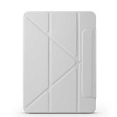 Kunstlærveske med stativ og magneter for iPad 10. generasjon 10.9 2022 - Grå