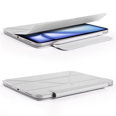 Kunstlærveske med stativ og magneter for iPad 10. generasjon 10.9 2022 - Grå