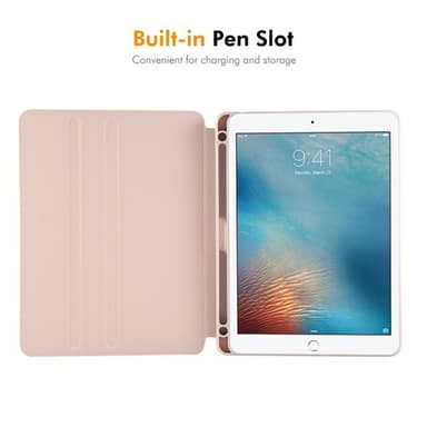 Kunstlærveske med stativ for iPad Air / Air 2 / 9.7 2017 / 2018 - Grå