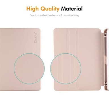 Kunstlærveske med stativ for iPad Air / Air 2 / 9.7 2017 / 2018 - Grå