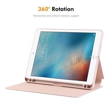 Kunstlærveske med stativ for iPad Air / Air 2 / 9.7 2017 / 2018 - Grå