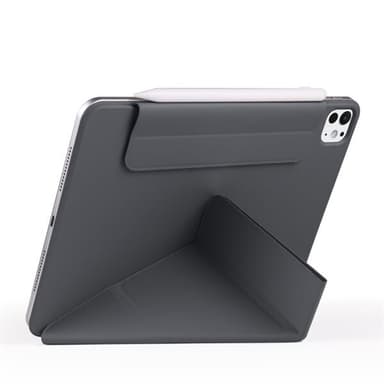 Kunstlærveske med stativ og magneter for iPad Pro 12.9 2022 / 2021 / 2020 - Svart