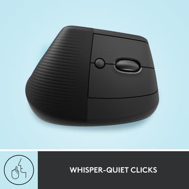 Logitech Lift Vertical trådløs mus (grafitt)
