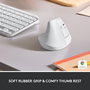 Logitech Lift Vertical trådløs mus (hvit)