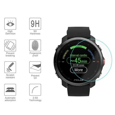 Polar Grit X smartklokke Herdet glass