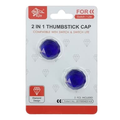 2stk Kompatibel med Nintendo Switch Lite Joystick Thumb Stick Grip - Blå