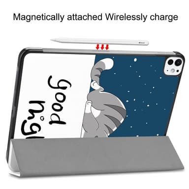 Til iPad Pro 11 (2024) Trifoldbart deksel med smal passform - Katt
