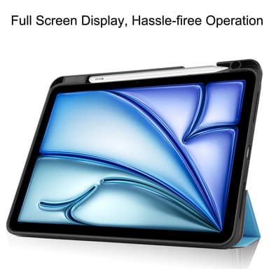Til iPad Air 11 (2024) Slim Fit Tri-Foldbart Pennebrett - Lyseblå