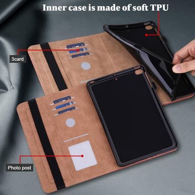 Til iPad 10.2 (2021)/(2020)/(2019) Sammenleggbart deksel - Rød