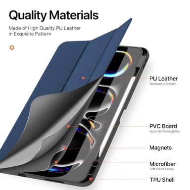 DUX DUCIS Domo iPad Pro 13 (2024) Deksel Trefoldelig - Blå