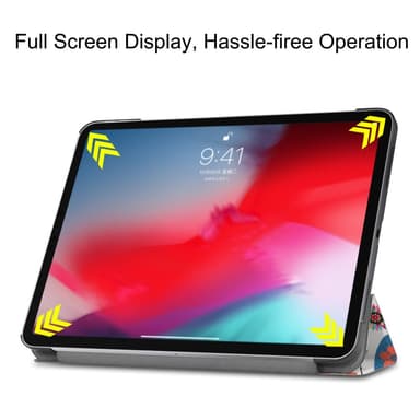 iPad Pro 11 (2018) Trippeldeksel med smal passform - Fargerik sommerfugl