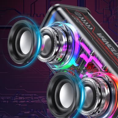 Bluetooth 5.3 Dual Horn RGB lys trådløs subwooferhøyttaler