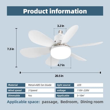 30W takvifte E27 lampe 3 fargetemperaturlys med fjernkontroll