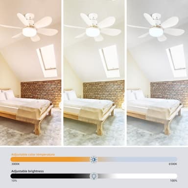30W takvifte E27 lampe 3 fargetemperaturlys med fjernkontroll