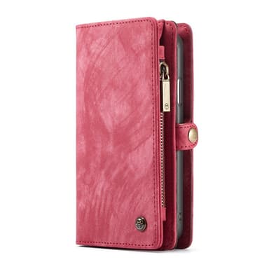 CASEME iPhone XS Max Retro Split Lommebok-deksel I Lær - Rød