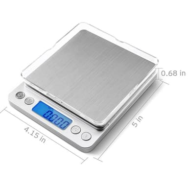 Husholdningsvekt Maks 2 kg, 0,1 gram rekkevidde