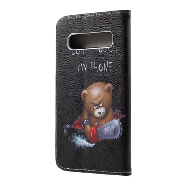 Samsung Galaxy S10 Lommebok-deksel - Sint bjørn og advarselsord