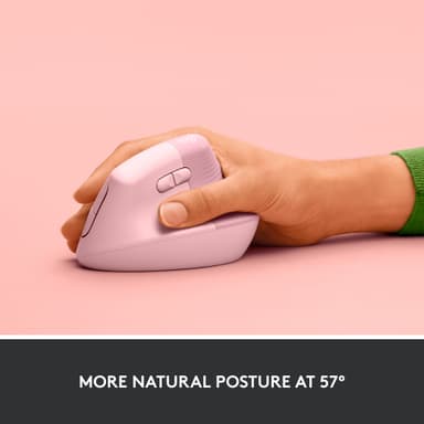 Logitech Lift Vertical trådløs mus (rose)