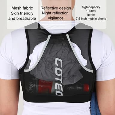 Hydreringsløpevest Vest Reflex Lommesykkelløp Maratonfotturer