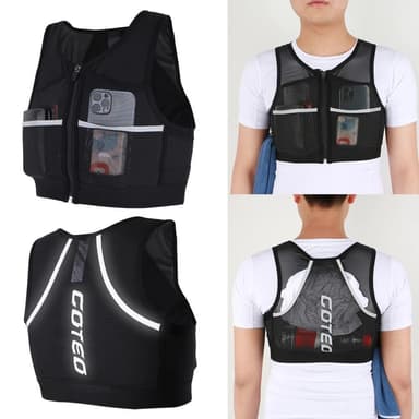 Hydreringsløpevest Vest Reflex Lommesykkelløp Maratonfotturer