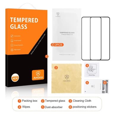 Xiaomi Redmi Note 12 Pro Amorus helherdet glass 2-pakke