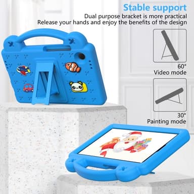 Til Samsung Galaxy Tab A9 EVA Foam Stativdeksel - Lyseblå