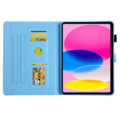 Apple iPad 10.9 2022 Sammenleggbart dekselkortholder - Panda/musikk