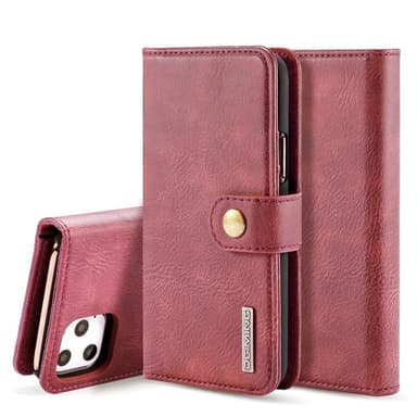 DG.MING iPhone 11 Pro Split Lommebok-deksel i Lær - Burgund