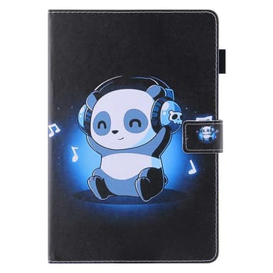 Apple iPad 10.9 2022 Sammenleggbart dekselkortholder - Panda/musikk