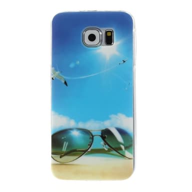 TPU Deksel til Samsung Galaxy S6 - Blå Himmel og Briller