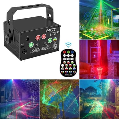 Laserlys Blitslys Stemmeaktivert Fjernkontroll Diskofest