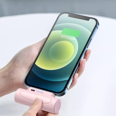 5000mAh bærbar telefonlader USB-C Powerbank med lommelykt