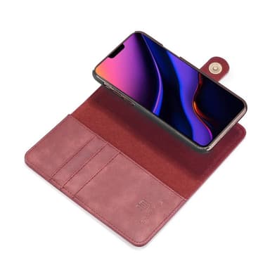 DG.MING iPhone 11 Pro Split Lommebok-deksel i Lær - Burgund