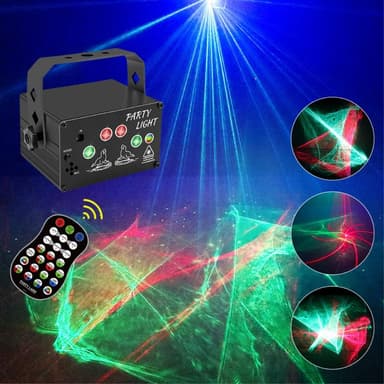 Laserlys Blitslys Stemmeaktivert Fjernkontroll Diskofest