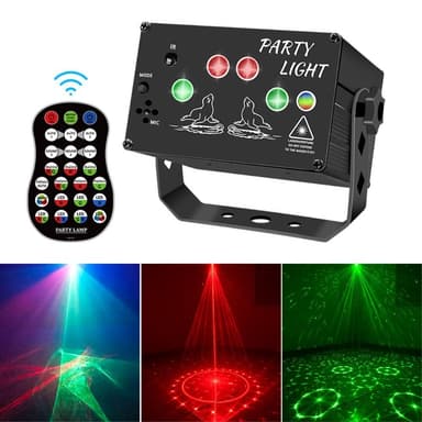 Laserlys Blitslys Stemmeaktivert Fjernkontroll Diskofest