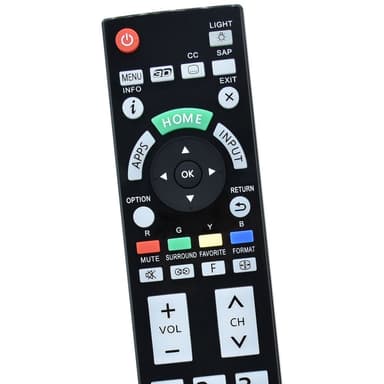 TV-fjernkontroll erstatning for N2QAYB000862 for Panasonic TV med brukervennlig knapp
