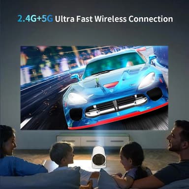 Bærbar smart projektor WiFi Bluetooth 4K HD-video hjemmekino LED-projektor